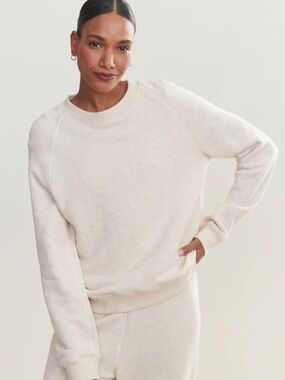 Women's Cream Crewneck Sweater - Jenni Kayne Saturday Sweatshirt